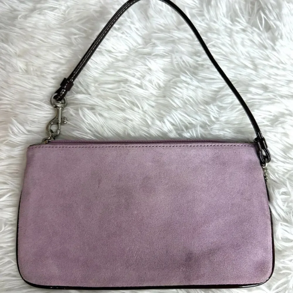 y2K COACH Suede Purple Wristlet